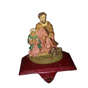 Vintage Holiday Treasures Holy Family Stocking Hanger